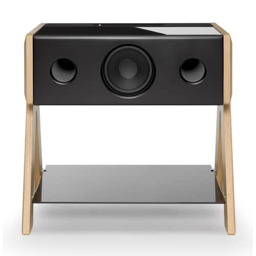 Enceinte Bluetooth Cube bois naturel / Thruster 2.1 - La Boîte Concept - Chêne - Chêne massif, Verre teinté