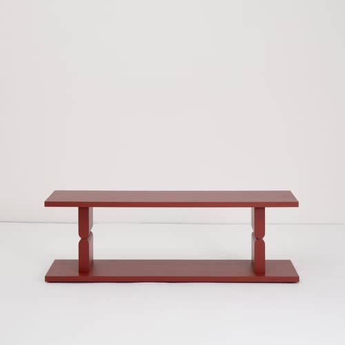 Étagère Coloured Wood Noon bois rouge / L 118 x H 107 cm - NOBODINOZ - Rouge brique - Frêne