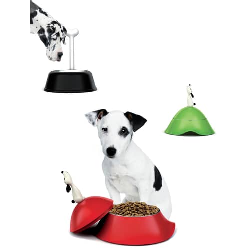 Gamelle Lulà métal plastique noir / pour chien - Alessi - Noir - Acier inoxydable, Résine thermoplastique