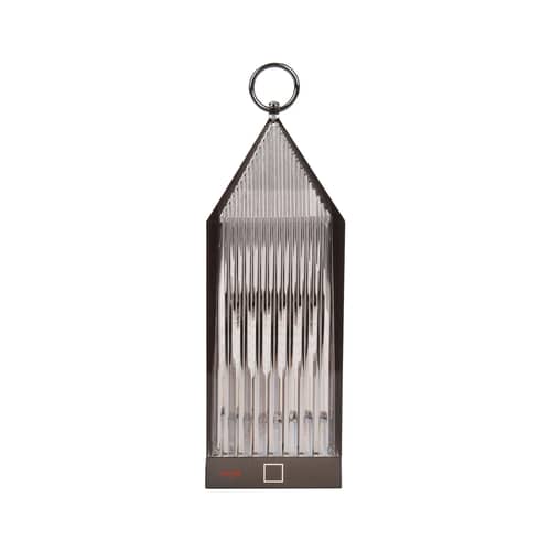 Lampada da esterno ricaricabile senza fili Lantern LED materiale plastico grigio / Fabio novembre, 2017 - Riciclato - Kartell - Fumé - PMMA riciclato