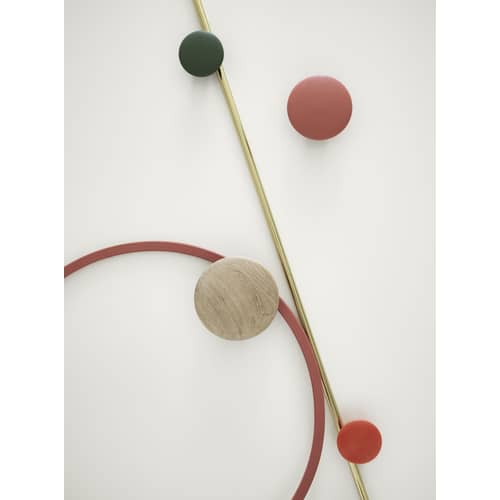 Patère The Dots Wood Large / Bois - Ø 17 cm - Muuto - Noir - Frêne teinté