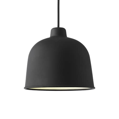 Pendelleuchte Grain corian schwarz / Ø 21 cm - Muuto - Schwarz - Verbund-Werkstoffe