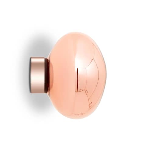 Applique Melt Surface Mini LED / Plafonnier - Ø 30 cm / Change de couleur - Tom Dixon - Cuivre - Polycarbonate