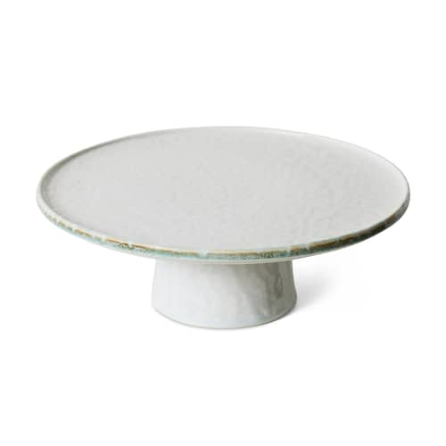 Plat à gâteau 70s ceramics céramique blanc / Ø 26 x H 9,5 cm - HK LIVING - Smudge - Grès émaillé
