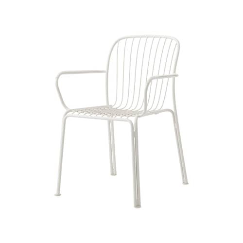 Poltroncina da pranzo Thorvald SC95 metallo bianco - &tradition - Avorio - Acciaio