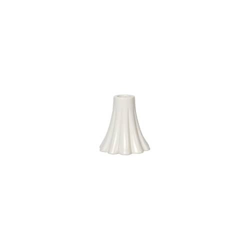 Portacandela Heli ceramica bianco / Ø 8 x H 8 cm - BROSTE COPENHAGEN - H 8 cm / Crema - Gres smaltato