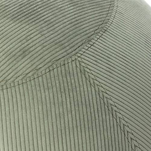 Sitzkissen Côtelé Regular textil grün / Ergonomisch - Ø 55 cm / Gerippter Samt - BLOON PARIS - Salbei - gerippter Samt, PVC