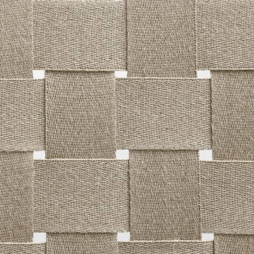 Stapelbarer Stuhl Betty TK1 textil holz schwarz / Gurte aus Leinen - &tradition - Schwarz / Leinen Natur - Furnier, Leinen, Massivholz
