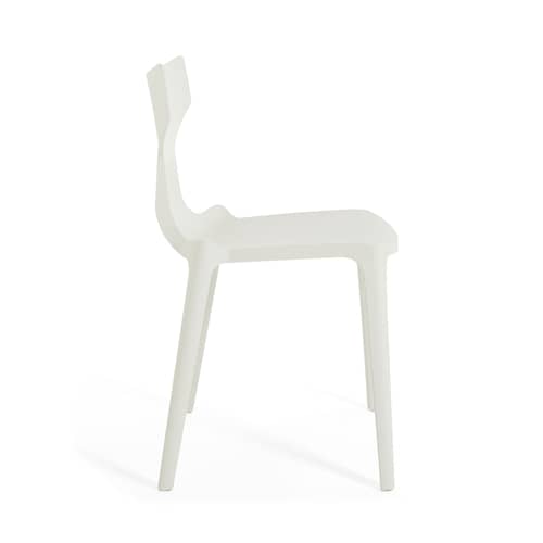 Stapelbarer Stuhl Re-Chair plastikmaterial weiß / Recyceltes Material - Kartell - Weiß - Recyceltes thermoplast. Technopolymer