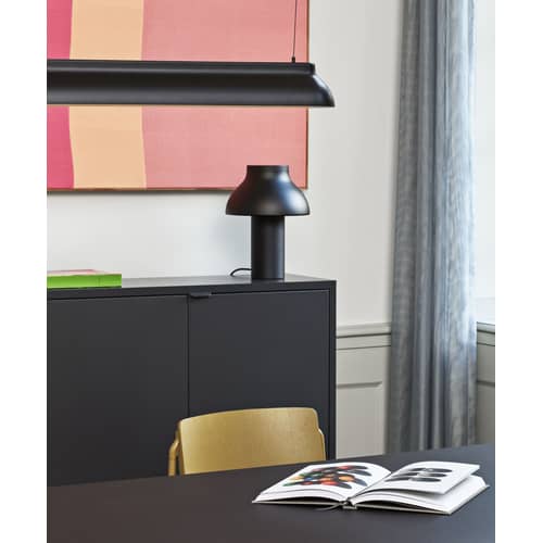 Suspension PC Linear métal noir / LED - L 120 cm - Hay - Noir - Aluminium