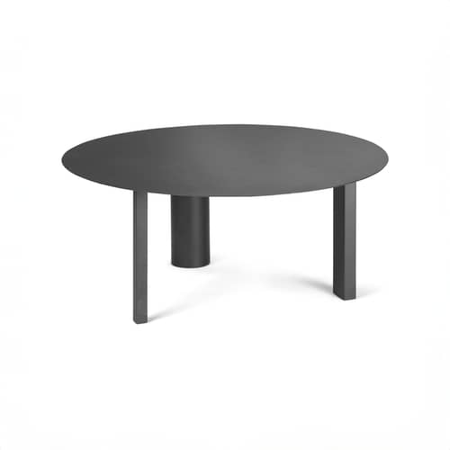 Table basse Tubes Large métal noir / Ø 70 x H 29,5 cm - Serax - Noir - Acier laqué