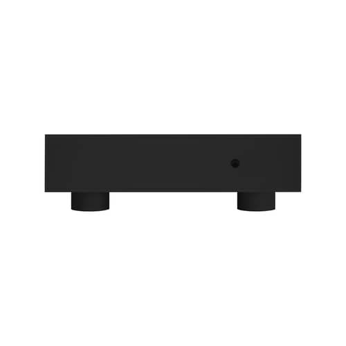 Taro Television table wood black / W 160 x D 42 x H 48 cm - NOO.MA - Volcano Black - Melamine, Steel