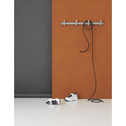 Wandgarderobe Hoop holz weiß / 4 Haken - Normann Copenhagen - Weiß - Esche, Stahl