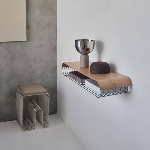  Accessory textile beige / Cushion for Curva Stool - 27.5 x 32 cm - AYTM - Curly Taupe - Polyurethane foam, Terrycloth