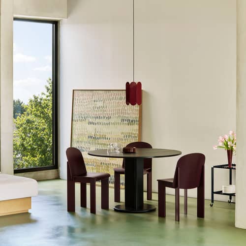 Chaise Chisel 65 bois vert - Hay - Vert ombre - Placage de hêtre laqué