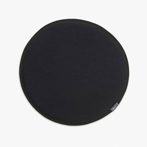 Coussin d\'assise Seat Dots tissu marron noir / Ø 38 cm - Réversible - Vitra - Noir / Marron - Mousse, Tissu