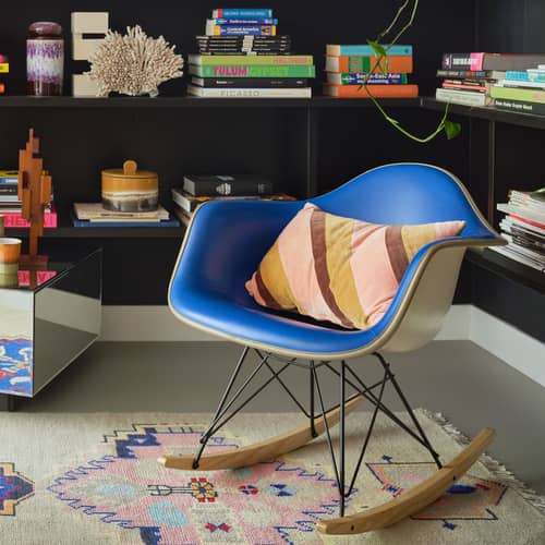 Cuscino Striped velvet tessuto multicolore / 50 x 30 cm - HK LIVING - Rosa, marrone, ocra - Cotone, Poliestere, Velluto