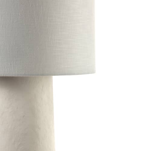 Earth 04 Floor lamp paper white / Recycled Papier-mâché - Ø 49 x H 176 cm - Serax - White - Linen, Recycled papier-mâché