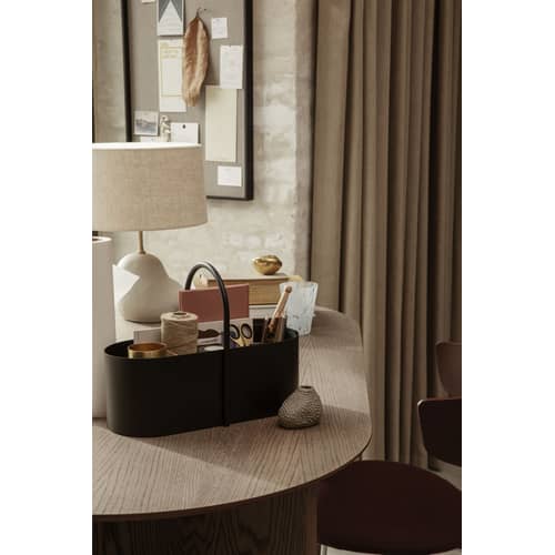 Korb Grib metall schwarz - Ferm Living - Schwarz - Thermolackiertes Metall