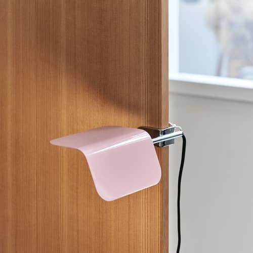 Lampe Apex Clip métal rose / Base étau - Orientable / H 27,5 cm - Hay - Rose - Acier