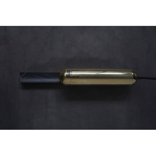 Lampe de table ISP LED métal marbre noir or / Marbre & laiton - L 52 cm - DCW éditions - Marbre noir / Laiton - Laiton poli, Marbre