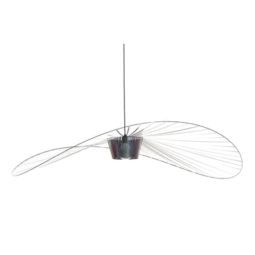 Vertigo Pendant plastic material black Large / Ø 200 cm - Constance Guisset, 2010 - Petite Friture - Scarab beetle (iridescent black) - Fibreglass, Polyurethane