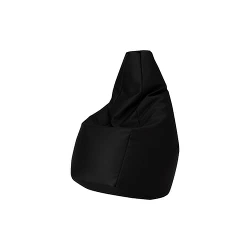 Pouf d\'extérieur Sacco Outdoor Medium noir / 68 x 68 cm - Réédition 1968 - Zanotta - Noir -  Micro-billes EPS, Tissu Outdoor VIP