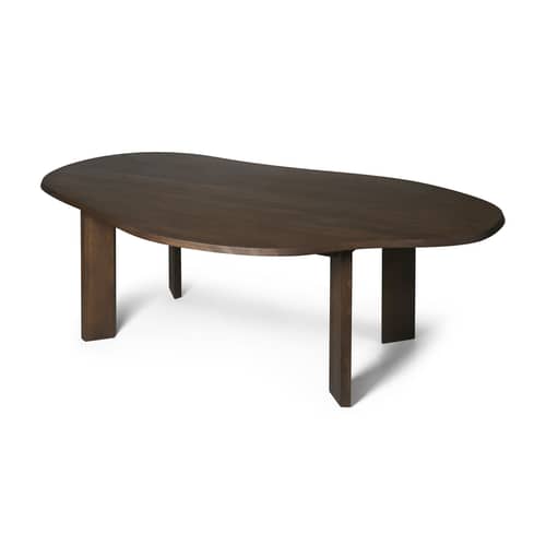 Tavolo ovale Tarn legno naturale / Forma asimmetrica - Ø 220 cm - Ferm Living - Ø 220 cm / Legno scuro - Faggio massiccio colorato