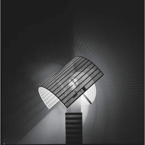 Tischleuchte Masters\' Pieces - Shogun metall weiß schwarz / 1986 - Artemide - Schwarz & weiß - Metall