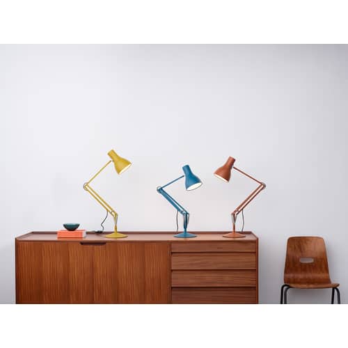 Tischleuchte Type 75 metall orange braun / By Margaret Howell - Anglepoise - Siena - Aluminium, Gusseisen, Stahl