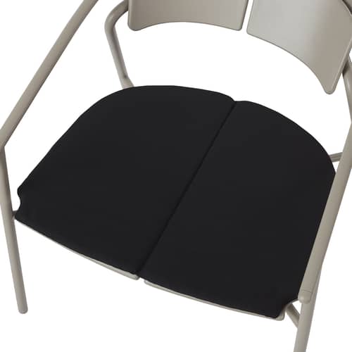 Accessoire  tissu noir / Coussin assise pour fauteuil bas Novo - OUTDOOR - AYTM - Pour fauteuil bas / Noir - Polyester, Polyuréthane