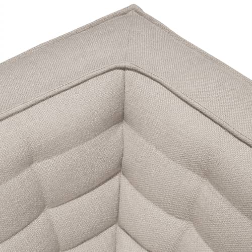 Canapé 2 places N701 tissu beige / L 205 cm - Ethnicraft - Beige (tissu standard) - Bois, Mousse PU haute densité, Tissu
