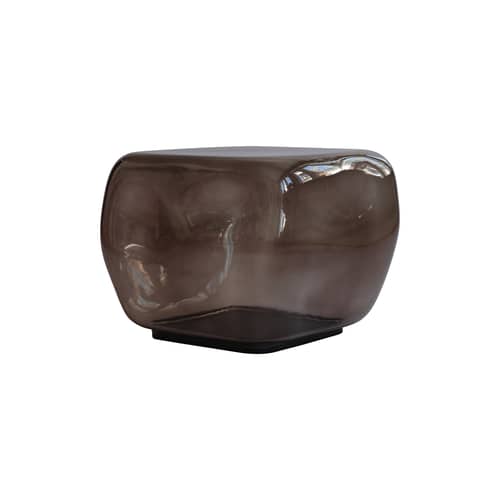 Ishi Medio Coffee table glass brown / 50 x 50 x H 39 cm - 101 COPENHAGEN - Smoky brown - Mouth blown glass
