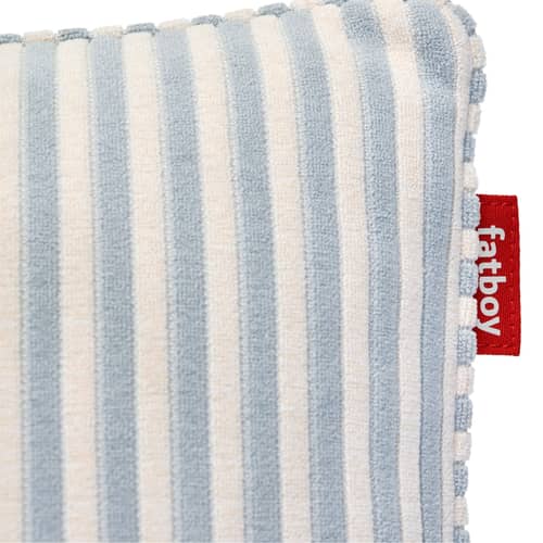 Coussin Square tissu bleu / Tissu éponge - 50 x 50 cm - Fatboy - Bleu Blizzard / Crème - Polypropylène, Tissu éponge