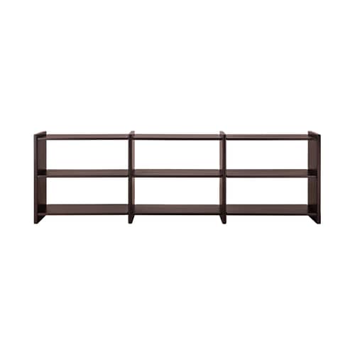 Étagère Mortise bois marron / L 262 x H 82 cm - Ethnicraft - L 262 cm / Acajou foncé - Acajou massif