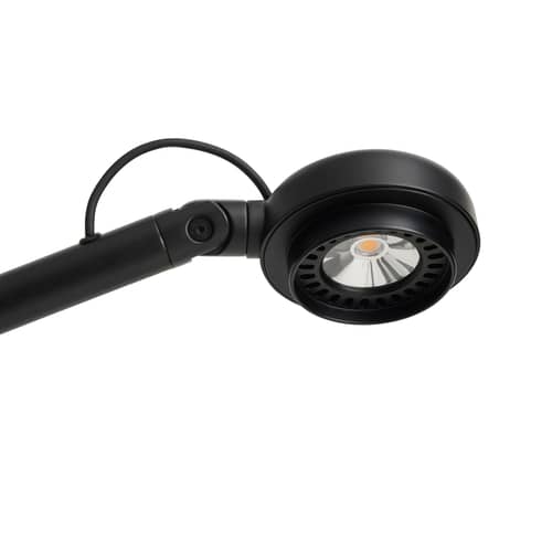Fifty-Fifty LED Floor lamp metal black / Adjustable e-reader - Hay - Black - Thermolacquered aluminium