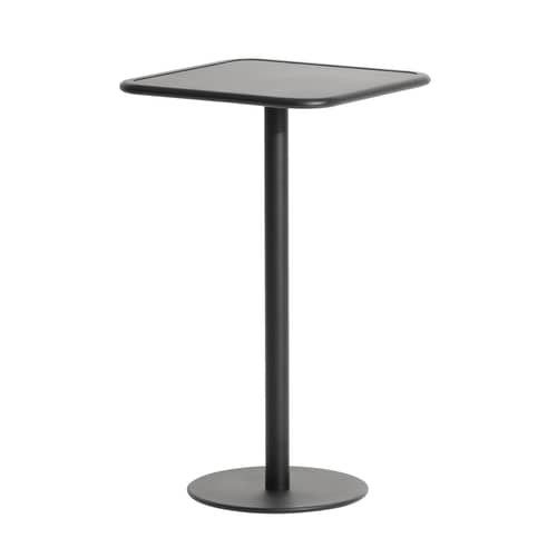 Mange-debout Week-End métal noir / 60 x 60 cm x H 105 cm - Petite Friture - Noir - Aluminium thermolaqué époxy