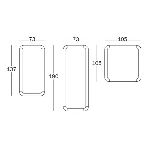 Miroir mural Déjà-vu métal / 105 x 105 cm - Naoto Fukasawa, 2011 - Magis - Aluminium - 105 x 105 cm - Aluminium poli