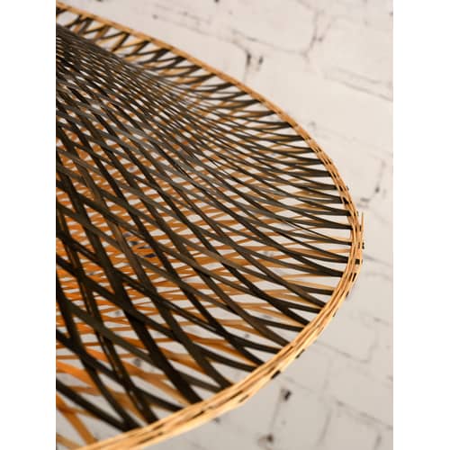Plafonnier Kalimantan Small bois naturel / Bambou - Ø 44 cm - GOOD&MOJO - Naturel & noir - Bambou