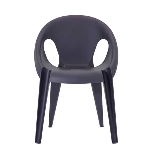 Poltrona impilabile Bell materiale plastico blu / By Konstantin Grcic / Polipropilene riciclato - Eco-concepito - Magis - Blu Midnight - Polipropilene riciclato