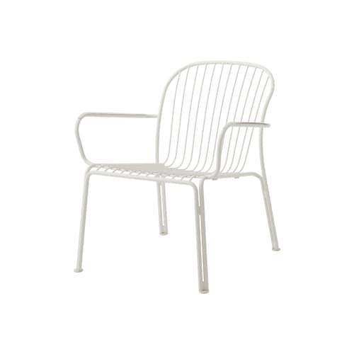 Poltrona lounge Thorvald SC101 metallo bianco / Con braccioli - &tradition - Avorio - Acciaio