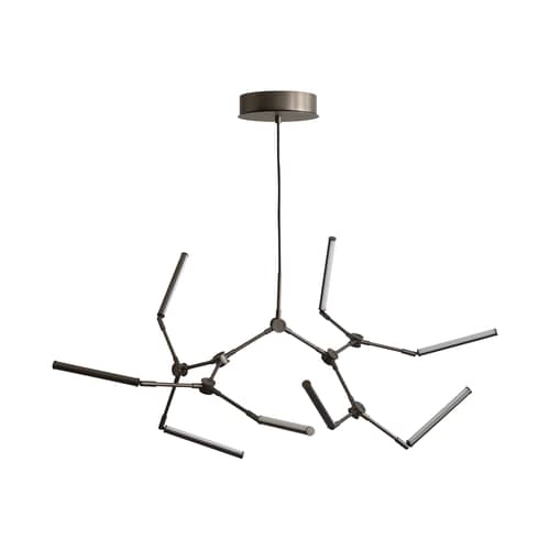 Suspension Stick Mini LED / Articulé - 124 x 95 cm - 101 COPENHAGEN - Bronze - Acrylique, Aluminium