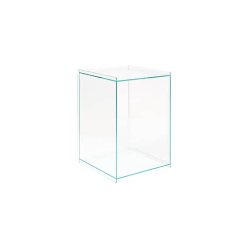 Table d\'appoint Rivet Box verre transparent - Frama  - Transparent - Verre sécurit