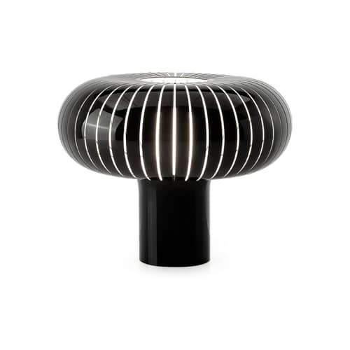 Teresa Table lamp plastic material black / Ø 50 x H 43 cm - Recycled - Kartell - Black - Recycled PMMA