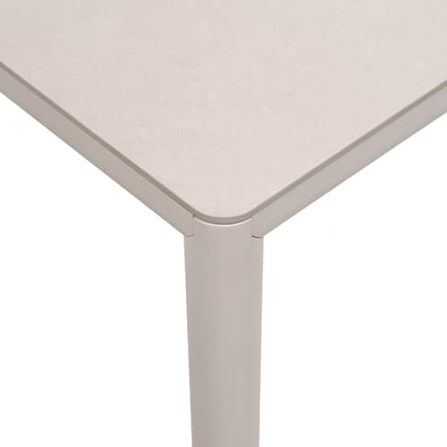 Table rectangulaire Piave blanc / 140 x 80 cm - Stratifié texturé - NARDI - Corde - Aluminium, Stratifié HPL