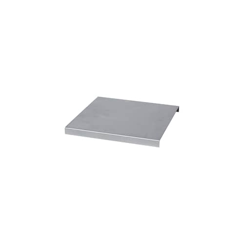 Armlehne  metall silber / Tablett für Blumenkasten Lager - 26 x 26 cm - Ferm Living - Tablett / Aluminium - gebürstetes Aluminium