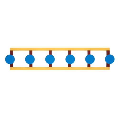 Appendiabiti Hook 3 legno multicolore / By Nathalie du Pasquier - 108 x 24 cm - Legno - raawii - Gancio 3 - Legno tinto