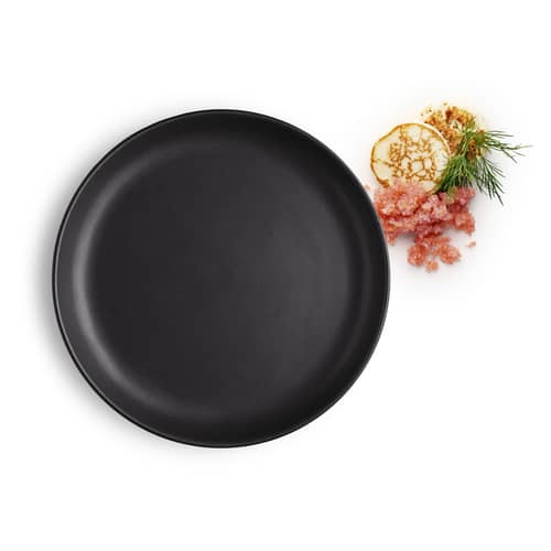 Assiette à dessert Nordic kitchen céramique noir / Ø 18 cm - Grès - Eva Trio - Ø 18 cm / Noir mat - Grès