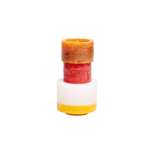 Candela Candl Stack 05 cera giallo / 4 moduli sovrapponibili - Combustione 130 ore - STAN EDITIONS - Giallo - Paraffina