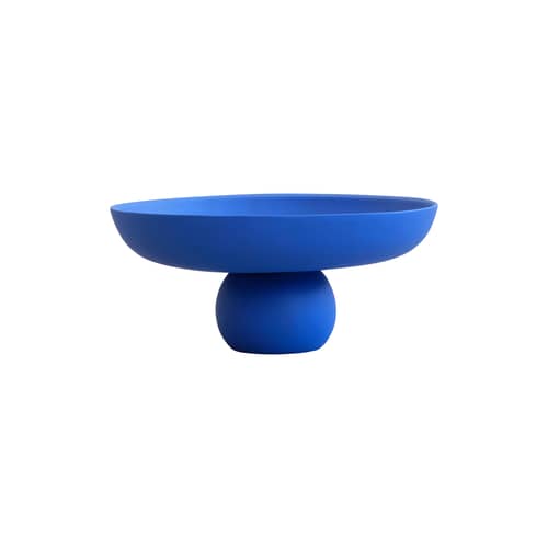 Centre de table Baburu Big céramique bleu / Ø 43 x H 18 cm - 101 COPENHAGEN - Bleu Marrakech - Céramique